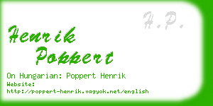 henrik poppert business card
